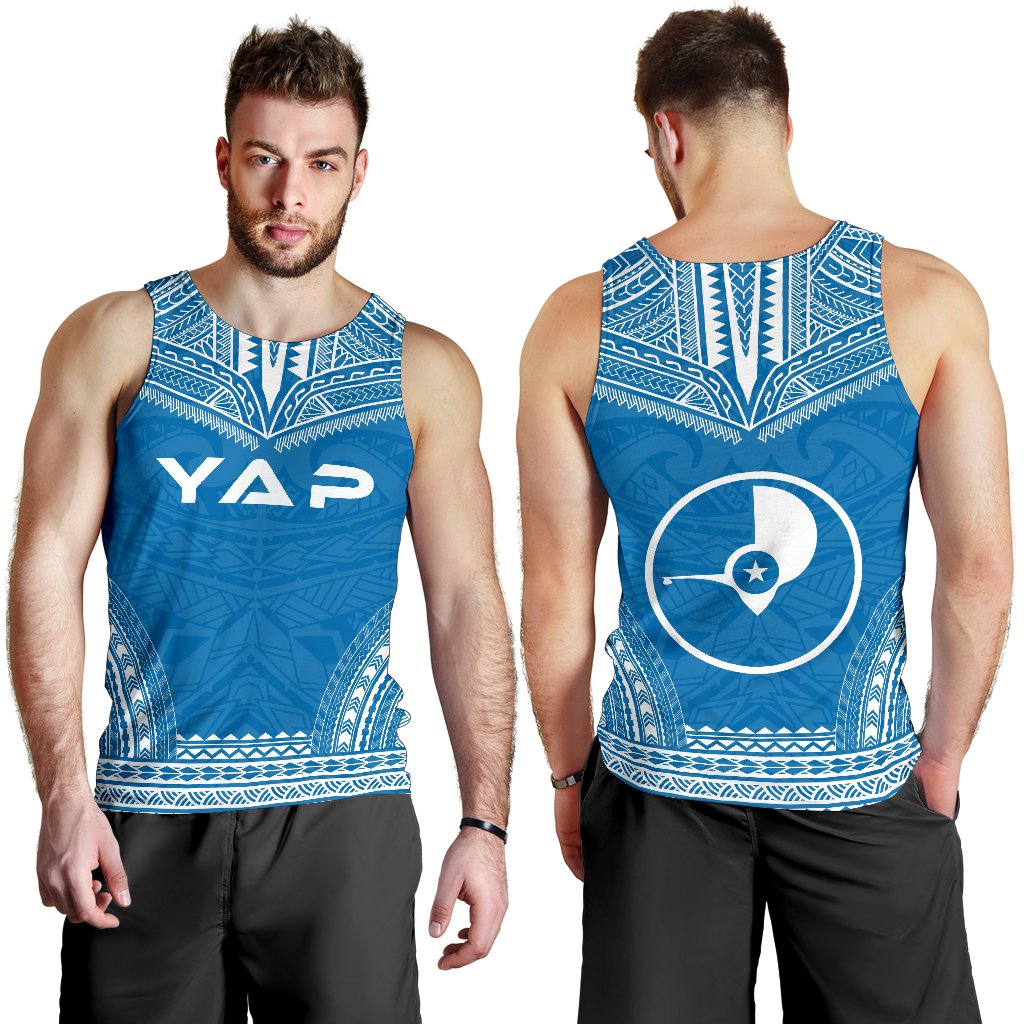Yap Men's Tank Top - Polynesian Chief Flag Version - Polynesian Pride