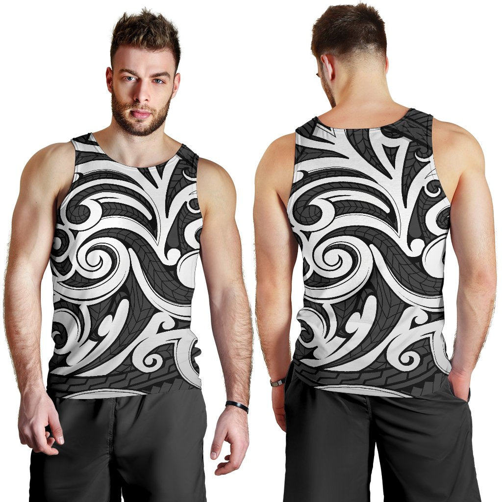 Polynesian Maori Ethnic Ornament Gray Hawaii Men's Tank Top - Polynesian Pride
