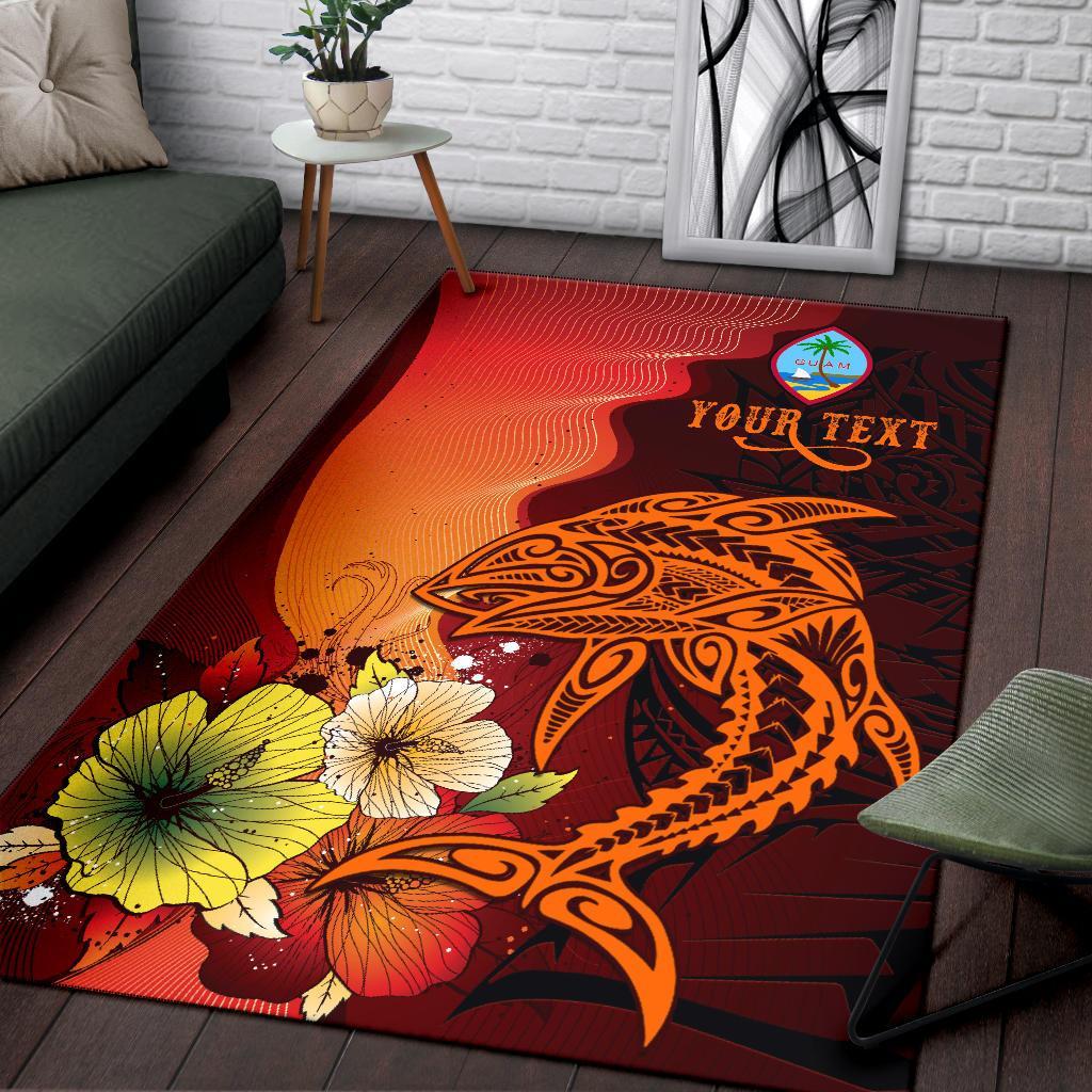 Guam Custom Personalised Area Rugs - Tribal Tuna Fish - Polynesian Pride