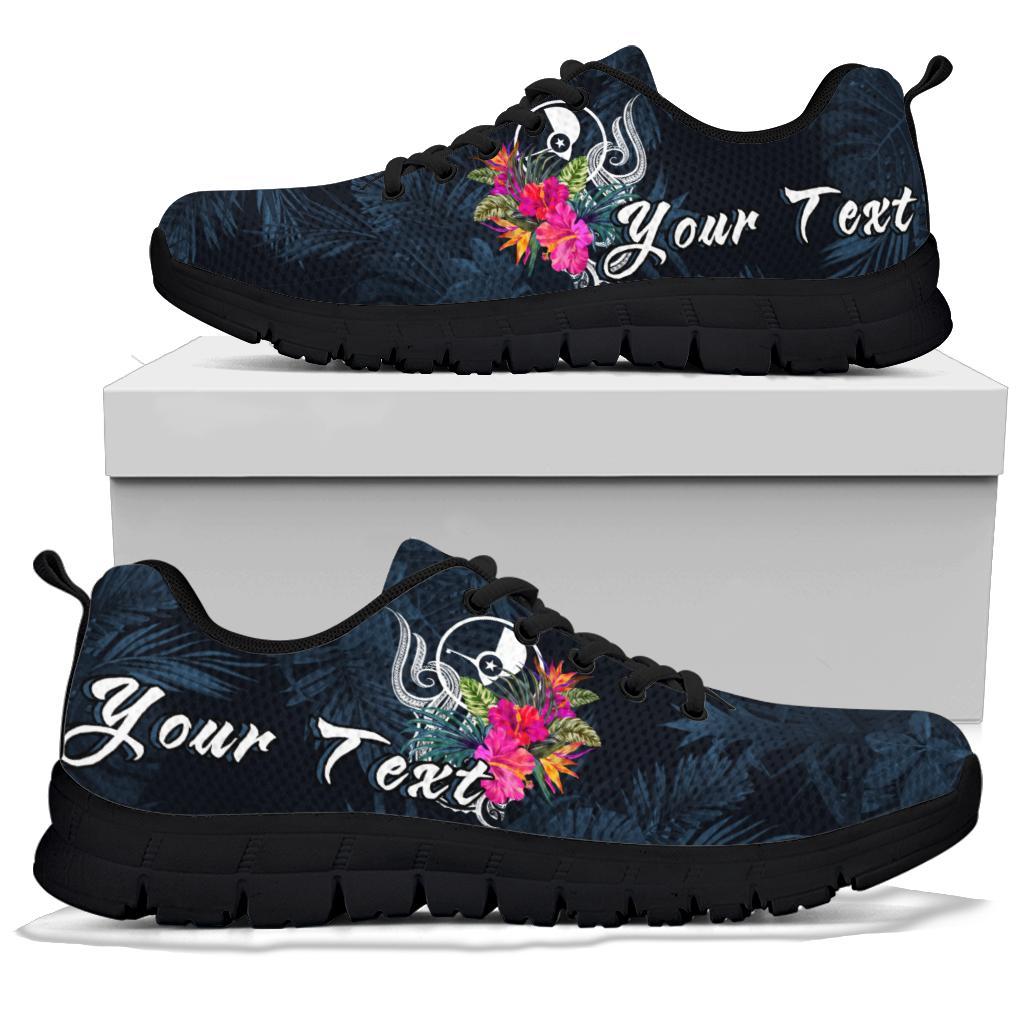 Yap Micronesia Custom Personalised Sneakers - Tropical Flower - Polynesian Pride