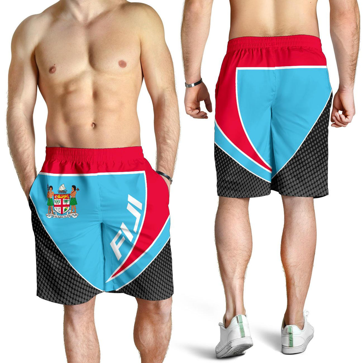 Fiji Flag Spine Men Short - Polynesian Pride