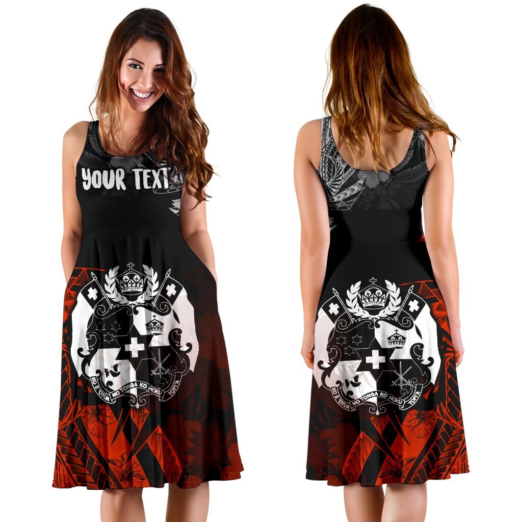 Tonga Polynesian Personalised Midi Dress - Vintage Polynesian Style - Polynesian Pride