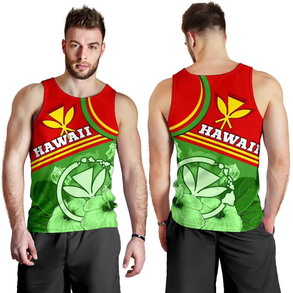 Hawaii Polynesian Men's Tank Top - Hawaii Kanaka Maoli Green - Polynesian Pride