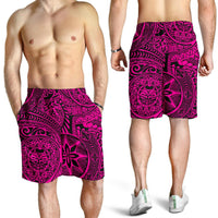 Polynesian Hawaiian Style Tribal Tattoo Pink Men's Short - Polynesian Pride