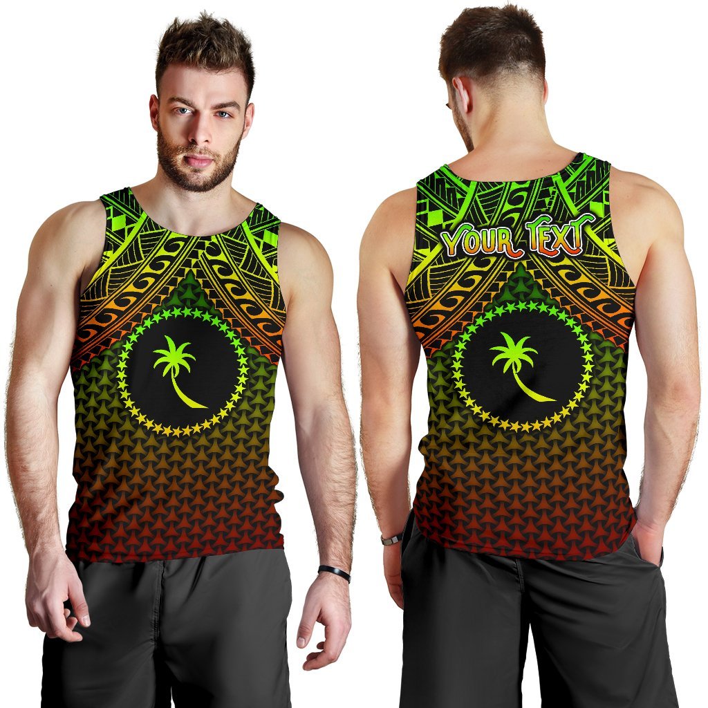Polynesian Chuuk Personalised Men's Tank Top - Reggae Vintage Polynesian Patterns - Polynesian Pride