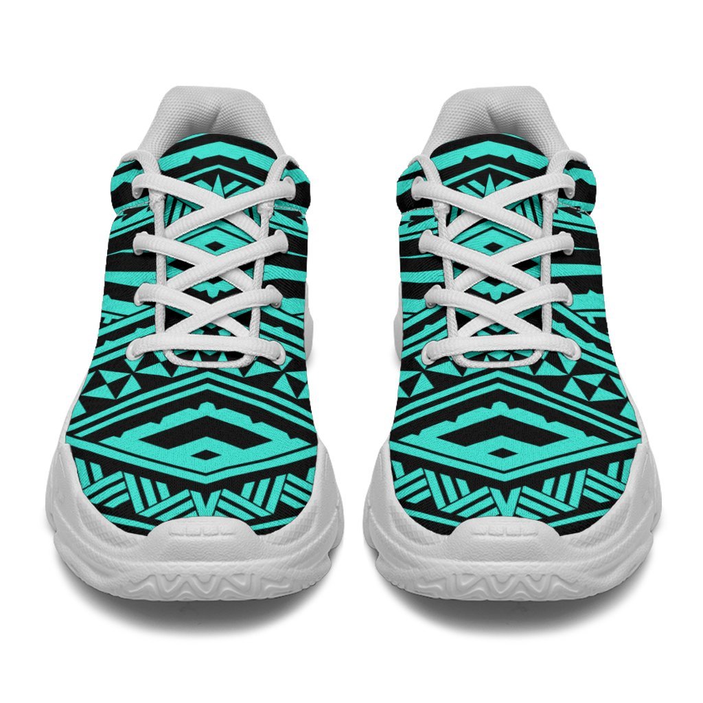 Polynesian Tatau Turquoise Chunky Sneakers - Polynesian Pride