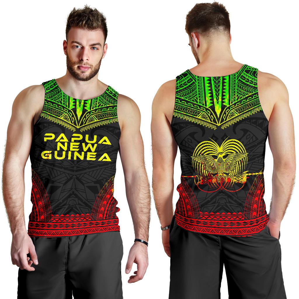 Papua New Guinea Men's Tank Top - Polynesian Chief Reggae Version - Polynesian Pride