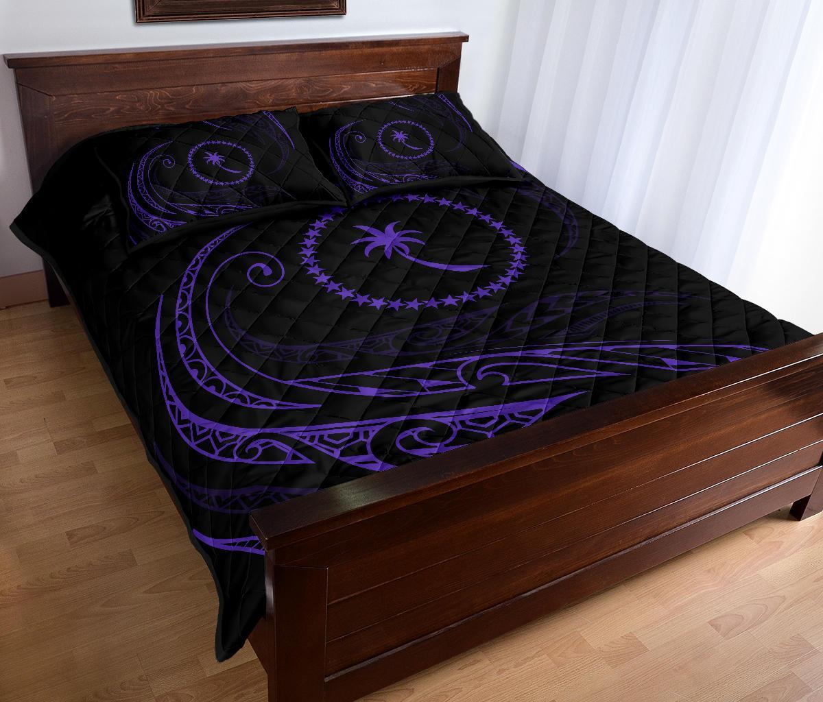 Chuuk Islands Quilt Bed Set - Purple - Frida Style - Polynesian Pride