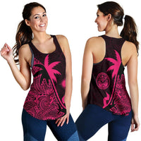 Marshall Islands Coconut Tree Women's Racerback Tank K4 Pink - Polynesian Pride