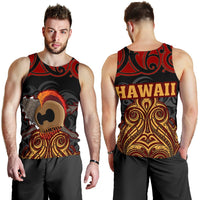 Hawaii Warrior Polynesian Men's Tank Top - Stock Style Black - Polynesian Pride