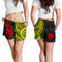Hawaii Women's Shorts - Polynesian Patterns With Hibiscus Flowers - Polynesian Pride