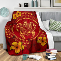 Hawaii Turtle Polynesian Premium Blanket - Oil Style - Polynesian Pride