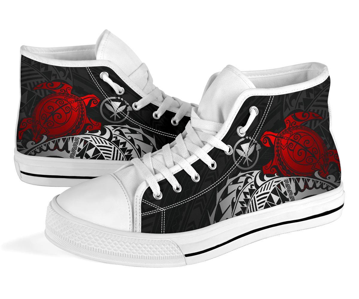Polynesian Hawaii High Top Shoes - Polynesian Turtle (Red) - Polynesian Pride