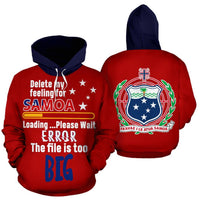 Samoa Hoodie Samoa Flag Coat of Arms Delete My Feeling For Samoa Unisex Black - Polynesian Pride