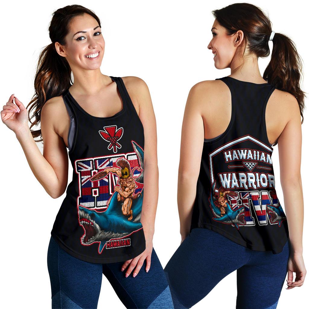 Polynesian Hawaii Women's Racerback Tank - Shark Warrior - Polynesian Pride