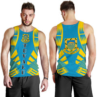Tuvalu Men Tank Top - Polynesian Tattoo Flag - Polynesian Pride
