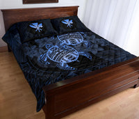 Hawaii Quilt Bed Set - Turtle Strong Pattern Hibiscus Plumeria Blue AH - Polynesian Pride