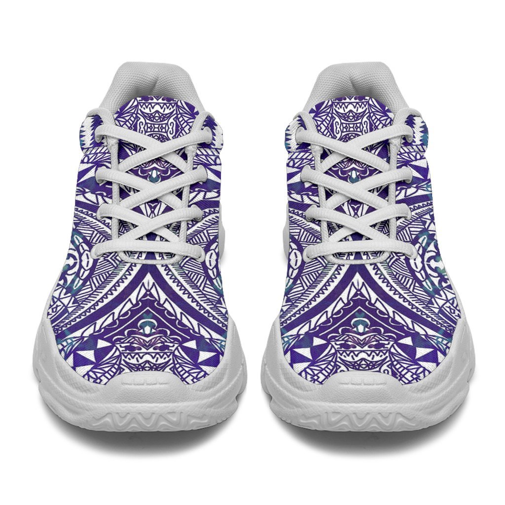 Polynesian Symmetry Gardient Violet Chunky Sneakers - Polynesian Pride