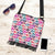 Hawaii Palm Foliage On Striped Zigzag Crossbody Boho Handbag - Polynesian Pride