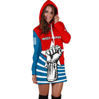 Free West Papua Women Hoodie Dress - Polynesian Pride