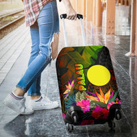 Palau Polynesian Luggage Covers - Hibiscus and Banana Leaves - Polynesian Pride