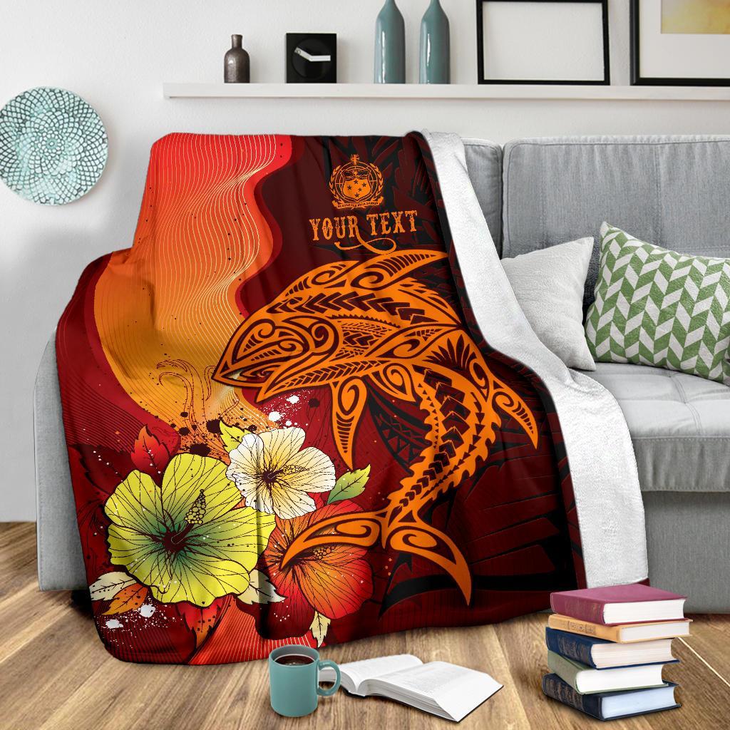 Samoa Premium Blankets - Tribal Tuna Fish - Polynesian Pride