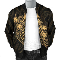 Polynesian Men's Bomber Jacket - Gold Pineapple - Polynesian Pride