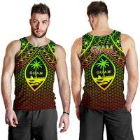 Polynesian Guam Men's Tank Top - Reggae Vintage Polynesian Patterns - Polynesian Pride