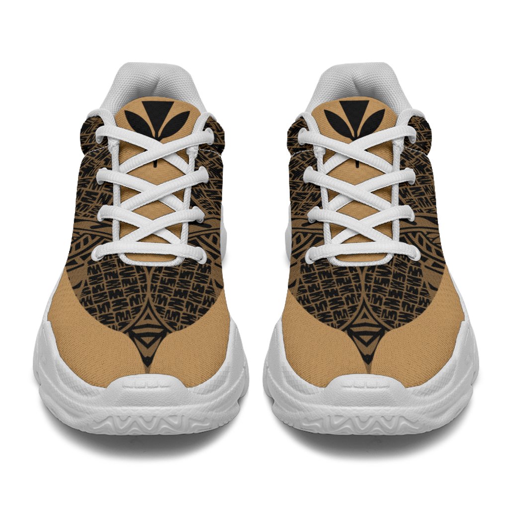 Hawaii Kanaka Maoli Polynesian Chunky Sneaker Line Style Gold - Polynesian Pride