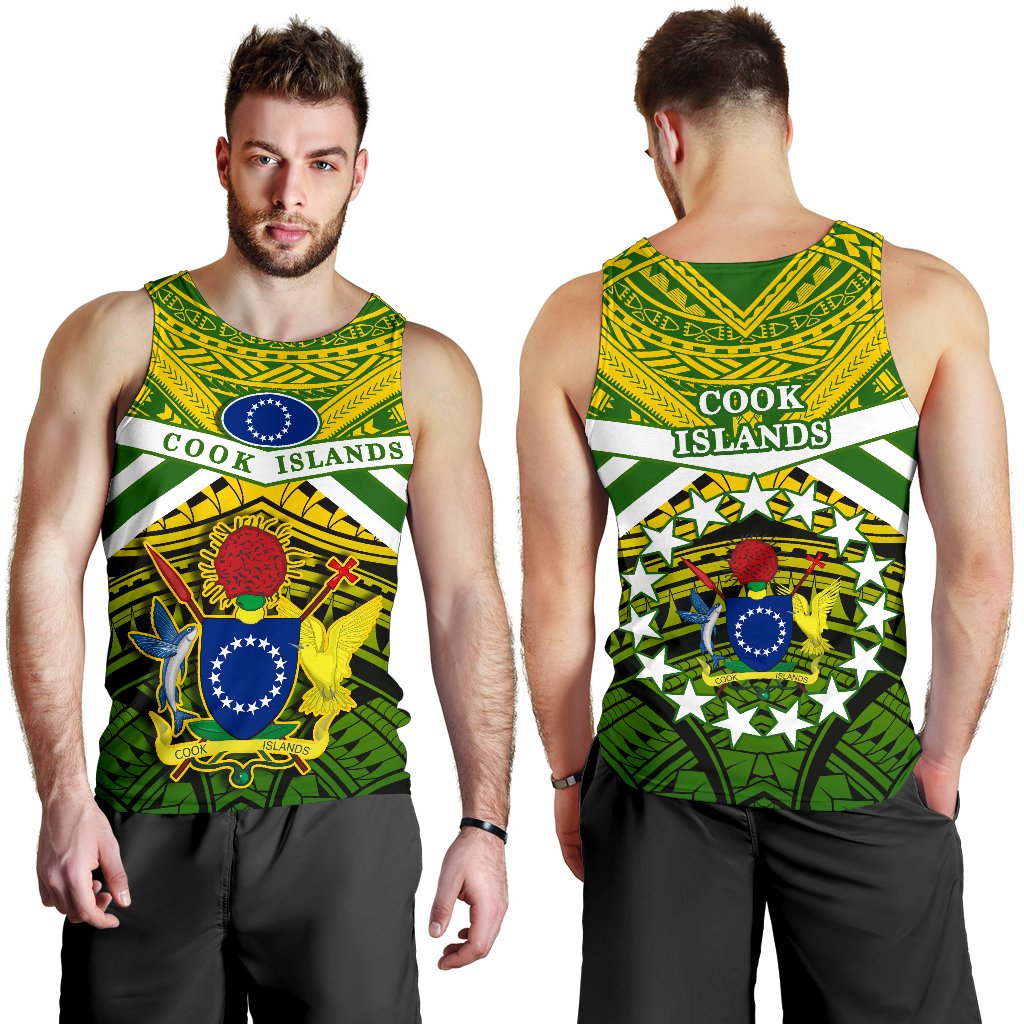 Cook Islands Rugby Men Tank Top Spirit - Polynesian Pride