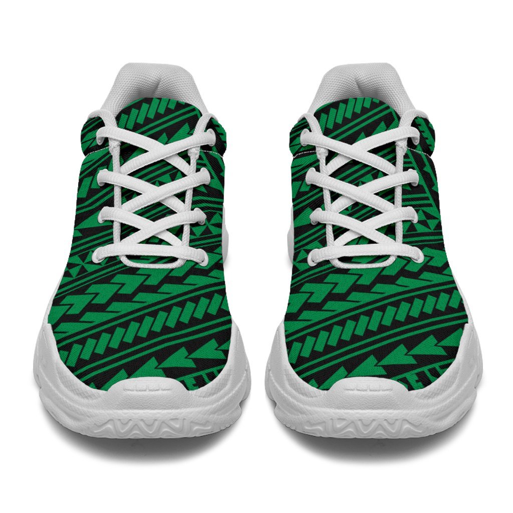 Polynesian Nation Green Chunky Sneakers - Polynesian Pride