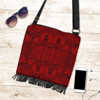 Polynesian Tribal Crossbody Boho Handbag Red - Polynesian Pride