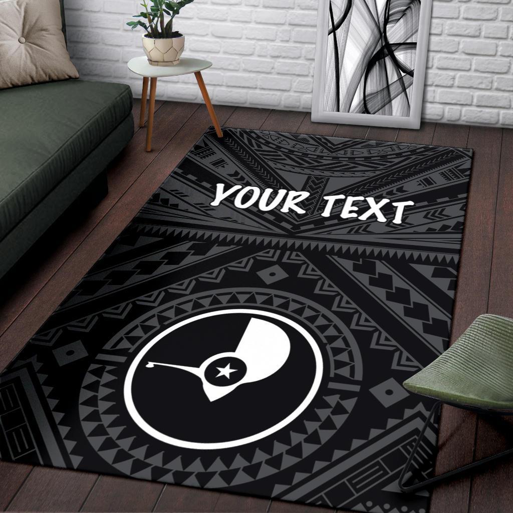 Yap Personalised Area Rug - Yap Seal With Polynesian Tattoo Style - Polynesian Pride