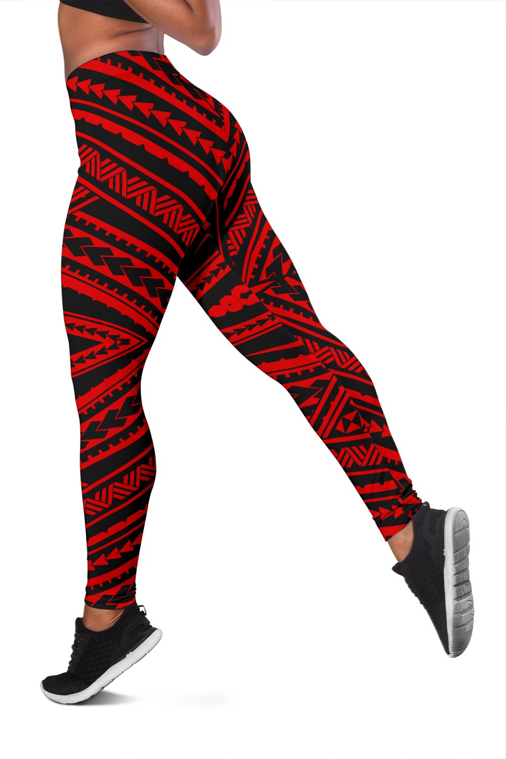 Polynesian Tatau Red Hawaii Women's Leggings AH - Polynesian Pride
