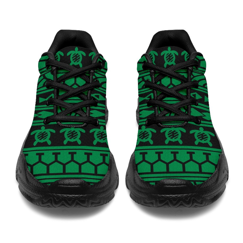 Polynesian tattoo tribal Green Chunky Sneakers - Polynesian Pride
