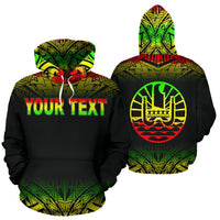 Tahiti Polynesian ll Over Custom Hoodie Reggae Fog Unisex Reggae - Polynesian Pride