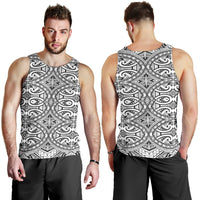 Polynesian Tribal Men's Tank Top Grown BMW White - Polynesian Pride