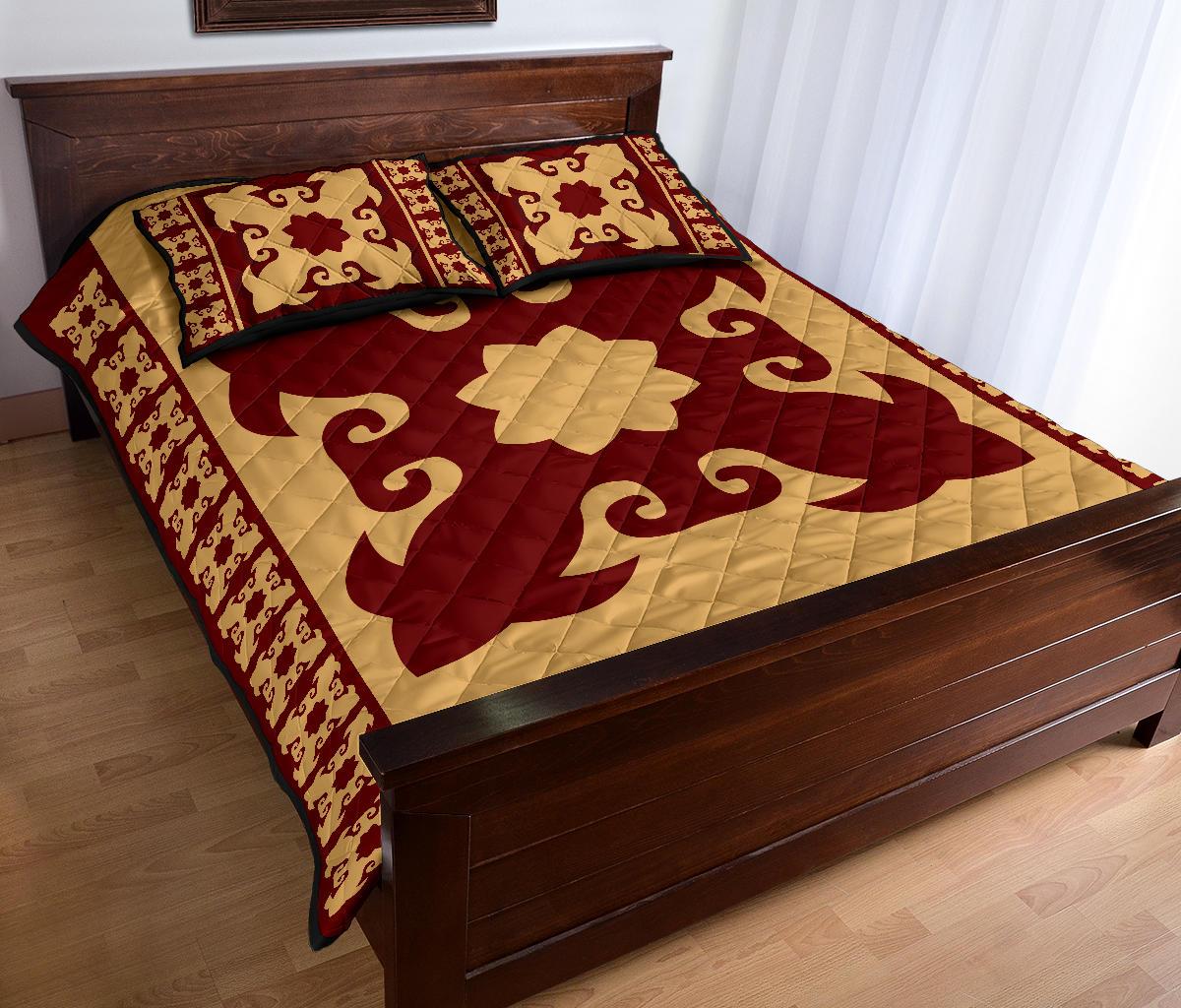 Hawaiian Quilt Pattern Fish Quilt Bed Set - Polynesian Pride
