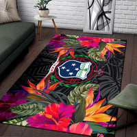 Samoa Area Rugs Hibiscus Polynesian Pattern - Polynesian Pride