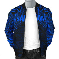 Samoa Men's Bomber Jacket - Blue Spirit - Polynesian Pride