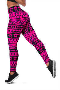 Polynesian Tattoo Tribal Pink Hawaii Women's Leggings AH - Polynesian Pride