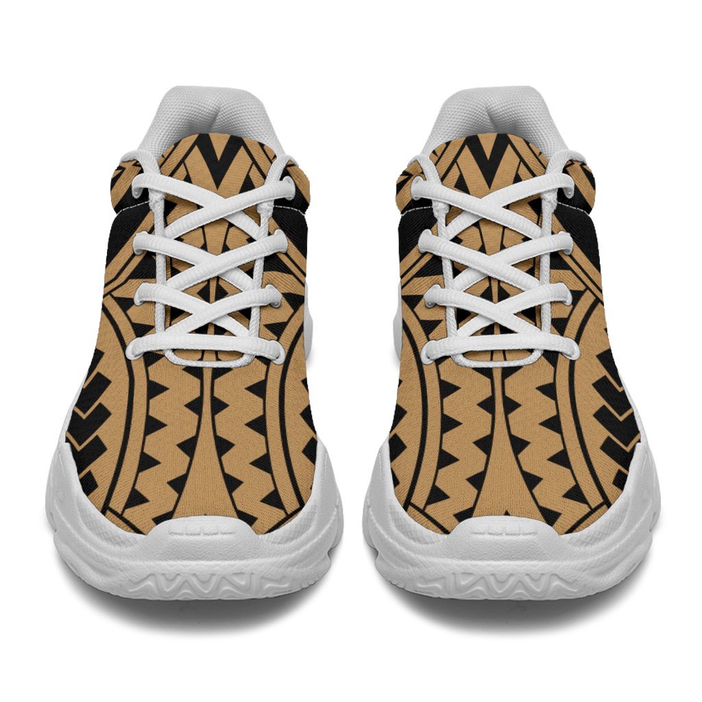Polynesian Tradition Gold Chunky Sneakers - Polynesian Pride