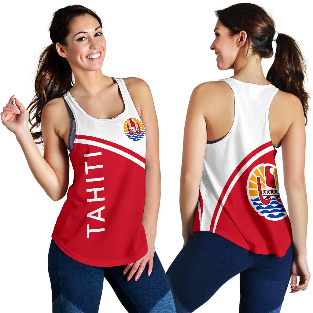 Tahiti Women's Racerback Tank - Curve Version - Polynesian Pride