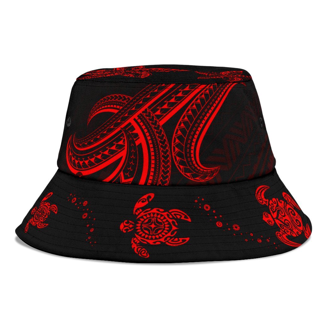 Polynesian Bucket Hat - Red Turtle - Polynesian Pride