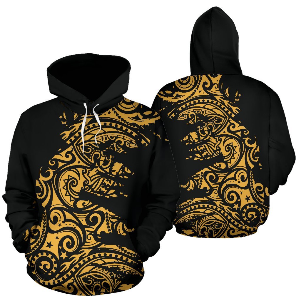 Hoodie Polynesian Tattoo Gold Unisex Gold - Polynesian Pride