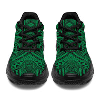 Polynesian Symmetry Green Chunky Sneakers - Polynesian Pride