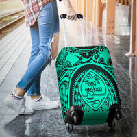 Polynesian Luggage Covers - Guam Flag, Seal with Maui Moana Tattoo - Polynesian Pride