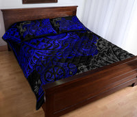 American Samoa Polynesian Quilt Bed Set - American Samoa Blue Seal Turtle - Polynesian Pride