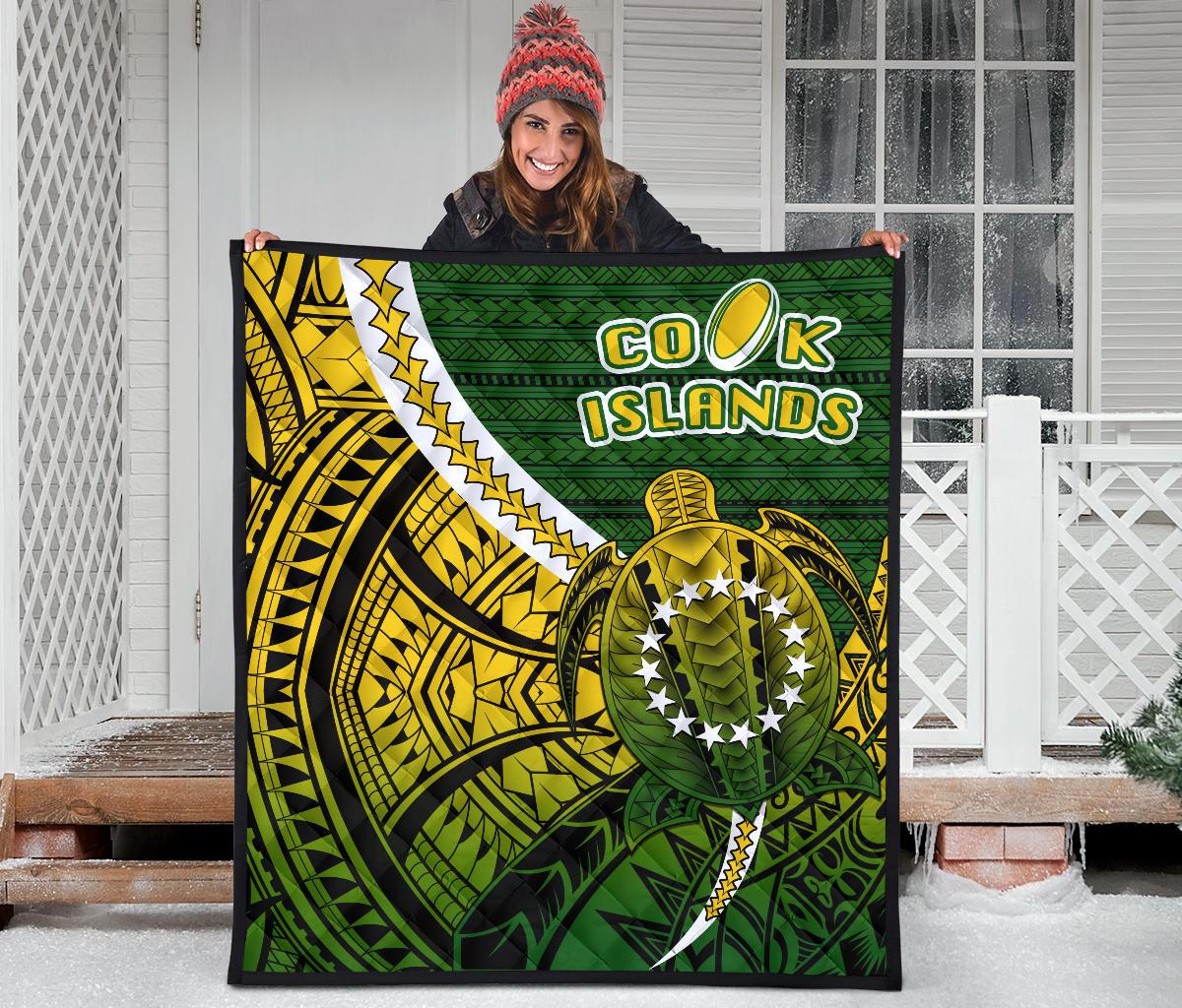 Cook Islands Premium Quilt Style Turtle Rugby - Polynesian Pride