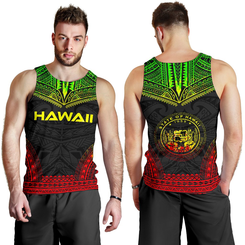 Hawaii Men's Tank Top - Polynesian Chief Reggae Version - Polynesian Pride